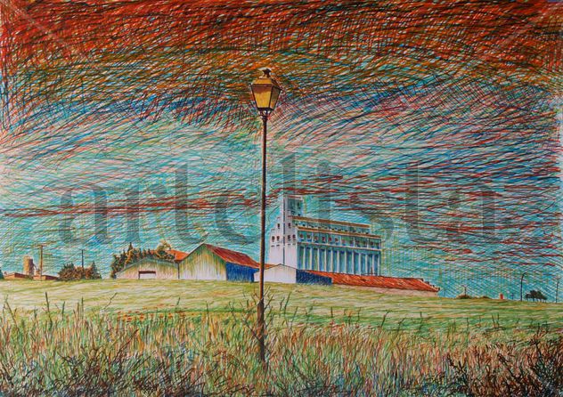 paisaje con farola