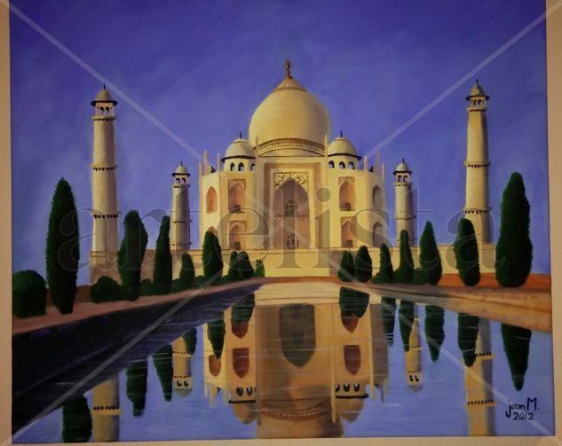 Taj Mahal Oil Canvas Landscaping