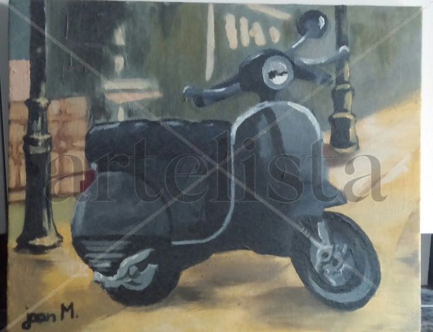 Vespa Oil Canvas Landscaping