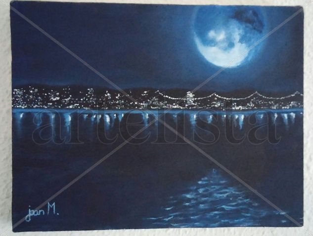 La Noche Azul Oil Canvas Landscaping