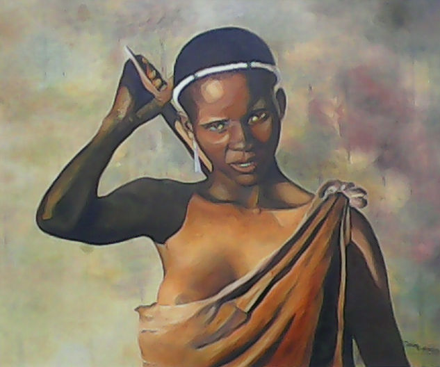 Africa Oil Canvas Figure Painting