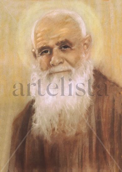 BEATO FRAY LEOPOLDO Pastel Paper Portrait