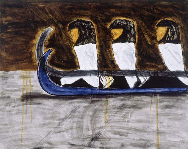 Lacandon’s in a blue boat