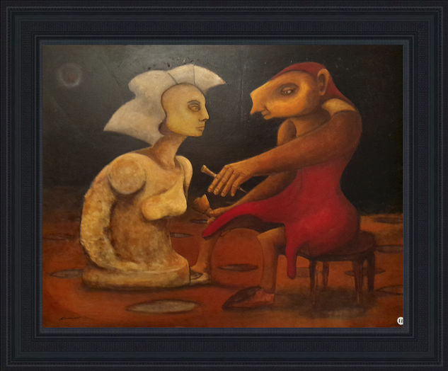 TR-FS011 - PIGMALIÓN Y GALATEA Oil Canvas Figure Painting