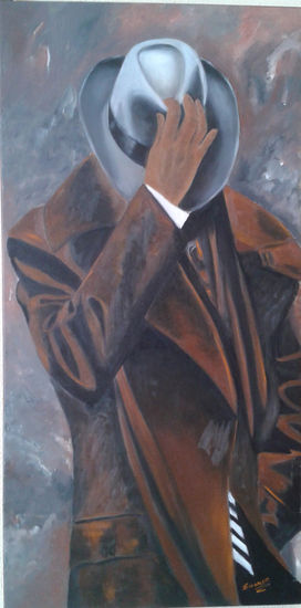 HOMBRE CON SOMBRERO (vendido) Oil Canvas Figure Painting