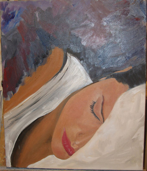 LIA (vendido) Oil Canvas Portrait