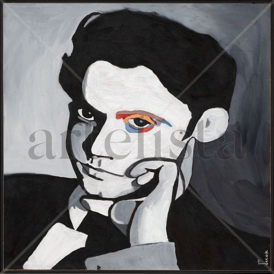 Serie Federico García Lorca. Óleo Tabla Retrato