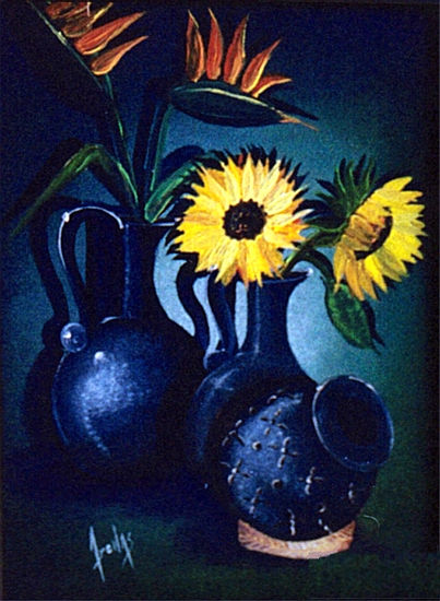 del paraiso oaxaqueño Oil Panel Floral Painting