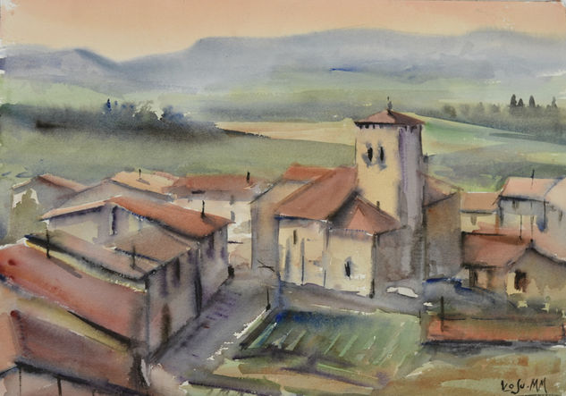 Santa Gadea del Cid Watercolour Paper Landscaping