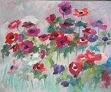 ANEMONAS Oil Canvas Floral Painting