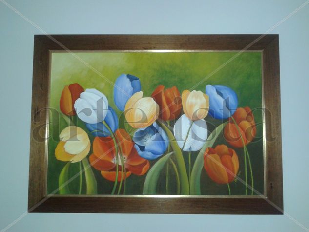 Las Flores Oil Canvas Floral Painting