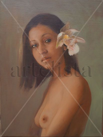 Muchacha de los ojos claros Oil Canvas Nude Paintings