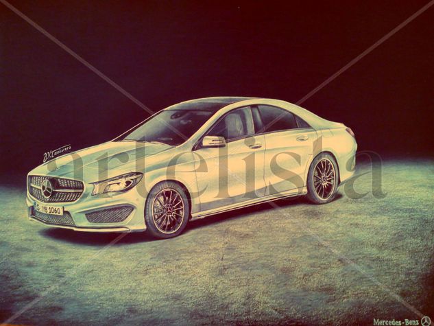 mercedes cla Mixed Media