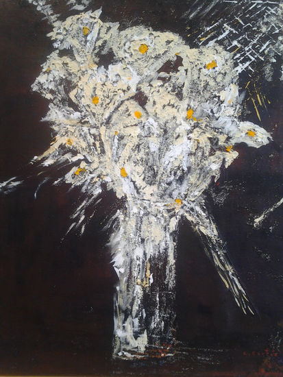 Flores, "calas" Acrylic Canvas Floral Painting