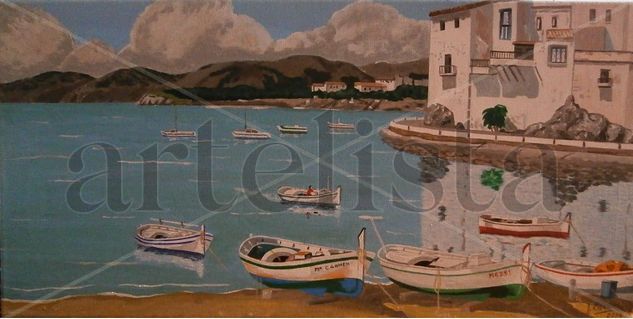 Cadaques (Girona) Acrylic Canvas Marine Painting