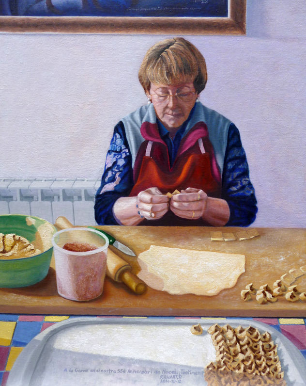 Na Carme fent Cappelletti - 2014-10-12/Oli 84 Fr