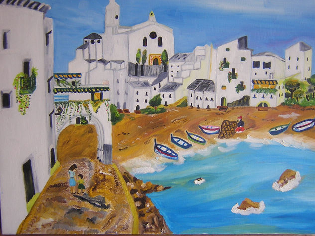 cadaques Oil Canvas Marine Painting