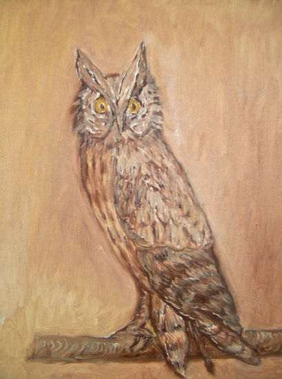 Lechuza Pallas Atenea 2/2012 Oil Canvas Animals