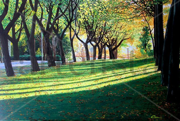 parque de los almendros Oil Canvas Landscaping