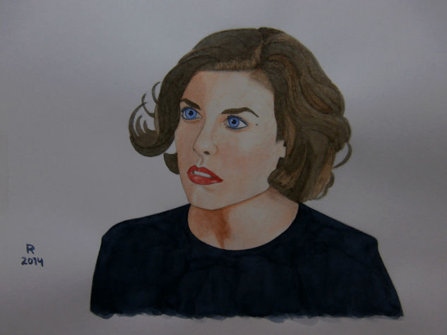 Sherilyn Fenn (Audrey Horne en "Twin Peaks") Watercolour Paper Portrait