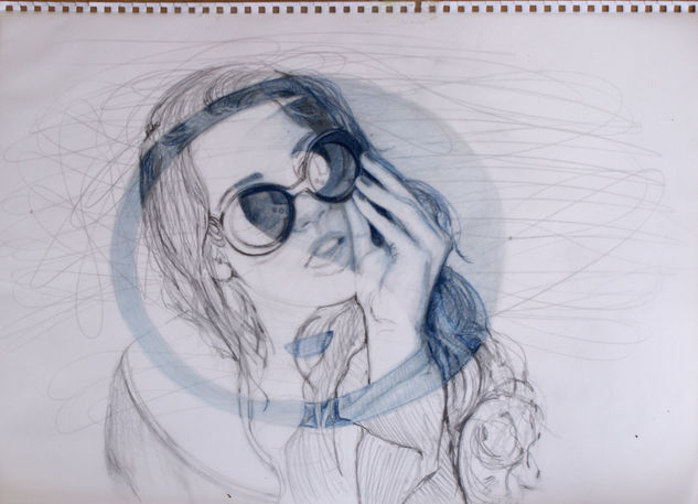 Retrato,las gafas Pencil