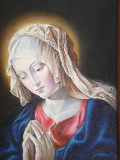 La Madonna del velo Oil Canvas Figure Painting