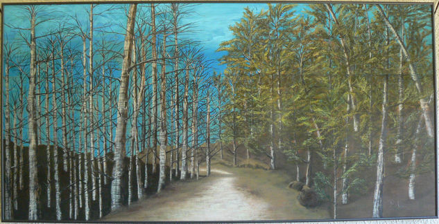 El bosque (forest) Mixed media Panel Landscaping