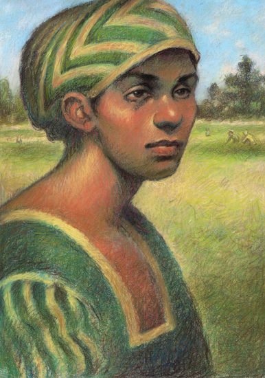 Campesina Pastel Papel Retrato