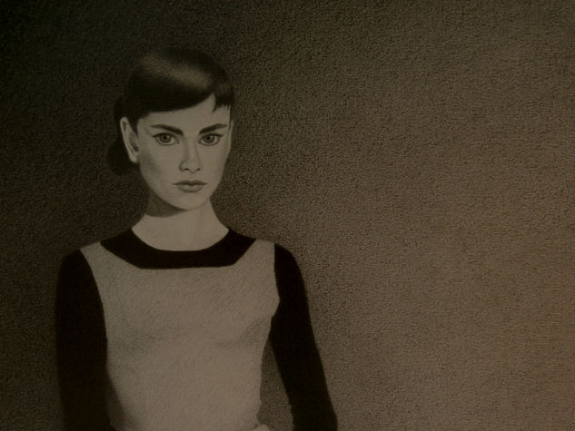 Audrey Hepburn (detalle) Lápiz