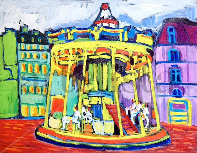 Carroussel de París Oil Canvas Landscaping