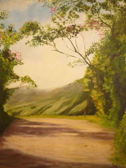 Camino idílico Oil Canvas Landscaping