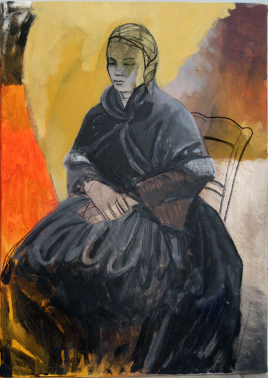 BERNADETTE SOUBIROUS  DOS Acrylic Canvas Figure Painting