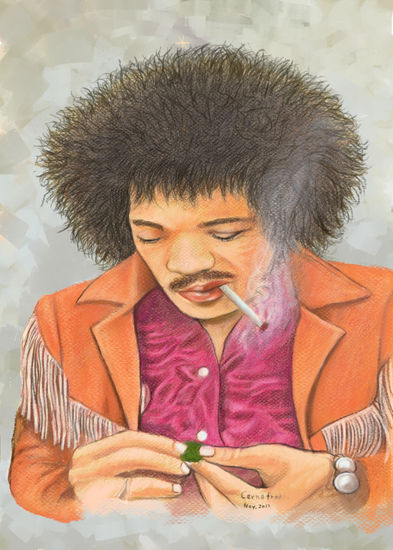 Jimi Hendrix Mixed Media