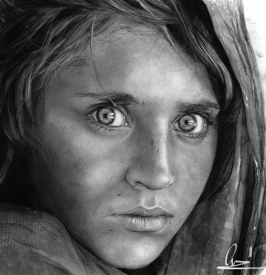 Afghan Girl Pencil