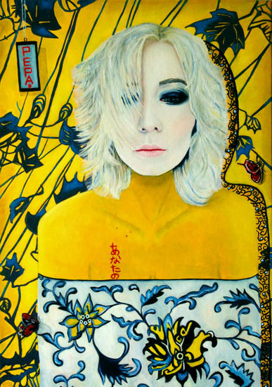 Japanese Autumn Óleo Lienzo Retrato