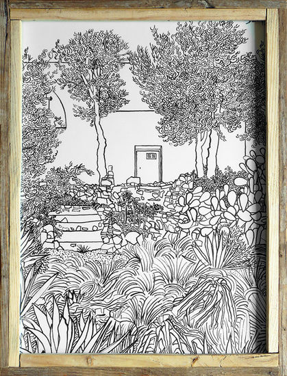 Pinar con puerta y escalera Ink