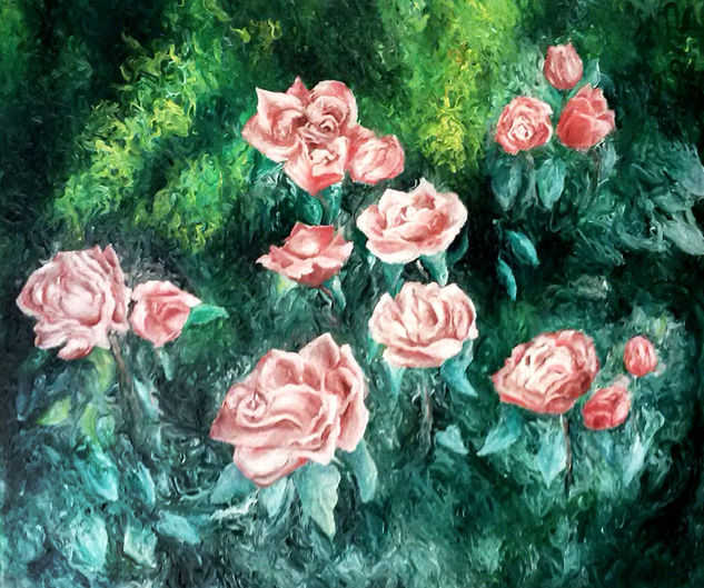 Rosas Oil Canvas Floral Painting