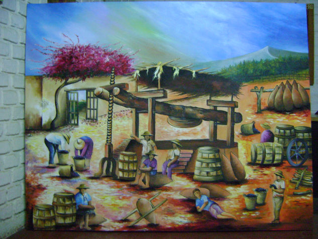 bodega artesanal Oil Canvas Landscaping