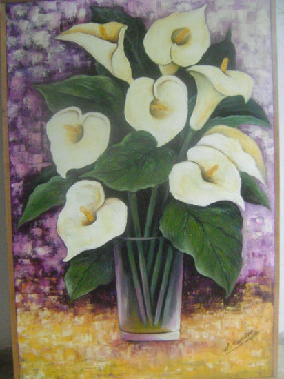 cartuchos Oil Canvas Floral Painting