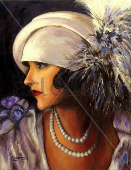 Norma Talmadge Oil Canvas Portrait