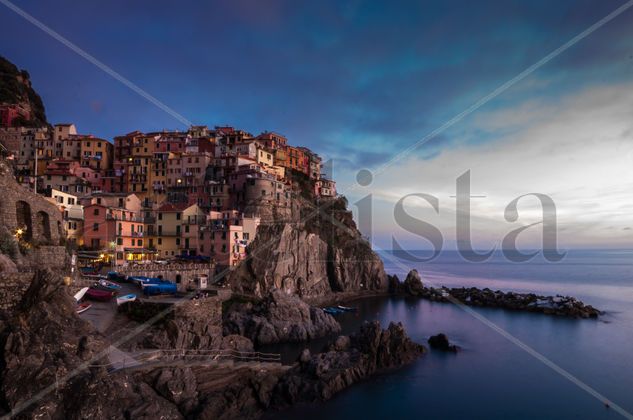 atardecer en Manarola Viajes Color (Digital)