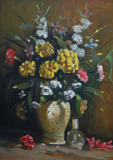 Bodegón flores Oil Canvas Still Life Paintings