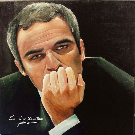 Gari Kasparov Acrylic Canvas Portrait