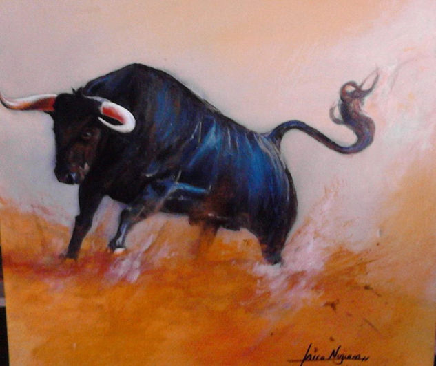 toro de lidia Acrylic Canvas Animals