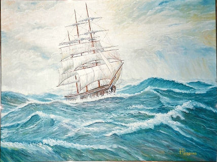 Oleaje con un velero