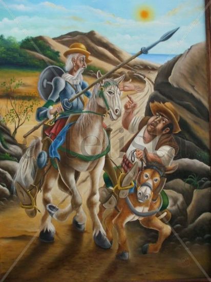 LOS ARGUMENTOS DE DON QUIJOTE Oil Canvas Landscaping