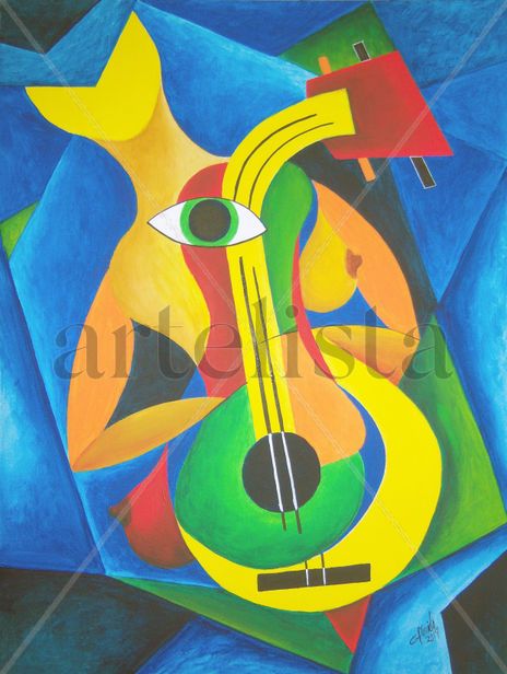 Dama con guitarra