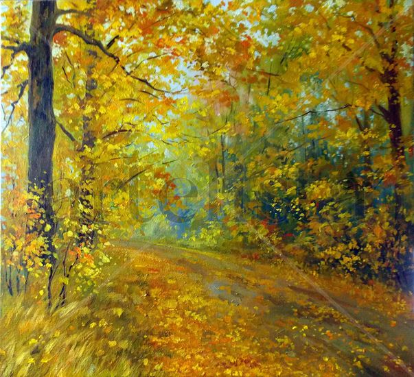 Autumn silence Oil Canvas Landscaping