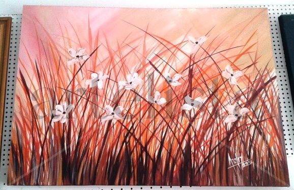 Libre Acrylic Canvas Floral Painting