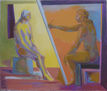 Susana Rojas. Pintora y modelo. Óleo. 70 x 60 cm